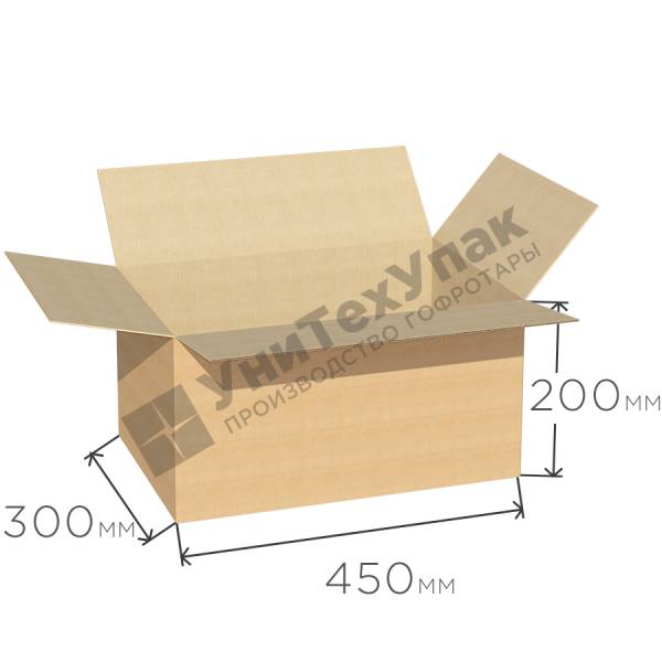 Гофрокороб 450*300*200 мм Т-21 бурый